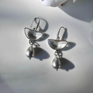 Luxurious Pearl Drop Earrings - One And Only "AQUA" - Image 2