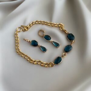 «ROXETTE» Semi-Fine Chain Necklace And Earrings Set - Image 4