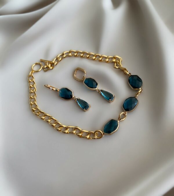 «ROXETTE» Semi-Fine Chain Necklace And Earrings Set