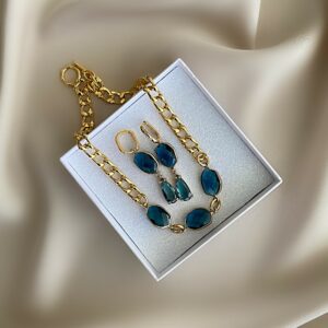 «ROXETTE» Semi-Fine Chain Necklace And Earrings Set - Image 5