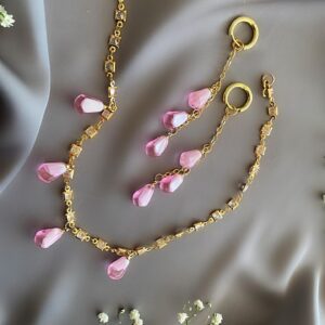 «BLOOM» Necklace & Earrings Trendy Jewellery Set - Image 4