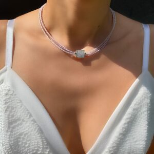 «VIOLETA» Semi-Fine Necklace And Earrings Luxury Jewellery Set⠀ - Image 6