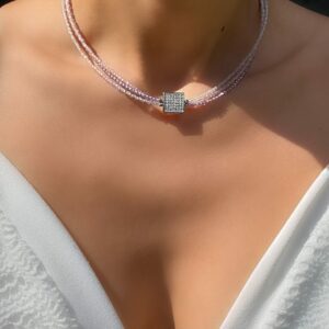 «VIOLETA» Semi-Fine Necklace And Earrings Luxury Jewellery Set⠀ - Image 5