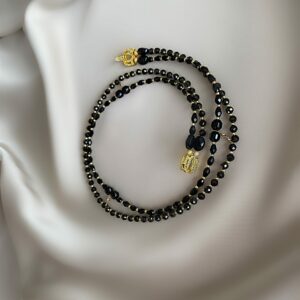 «IDALETTE» Semi-Fine Luxury Choker Necklace With Crystals And Natural Stone - Image 2