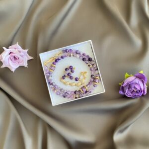 «BELIANA» Semi-Fine Necklace & Bracelet Natural Stone Luxury Jewellery Set - Image 5