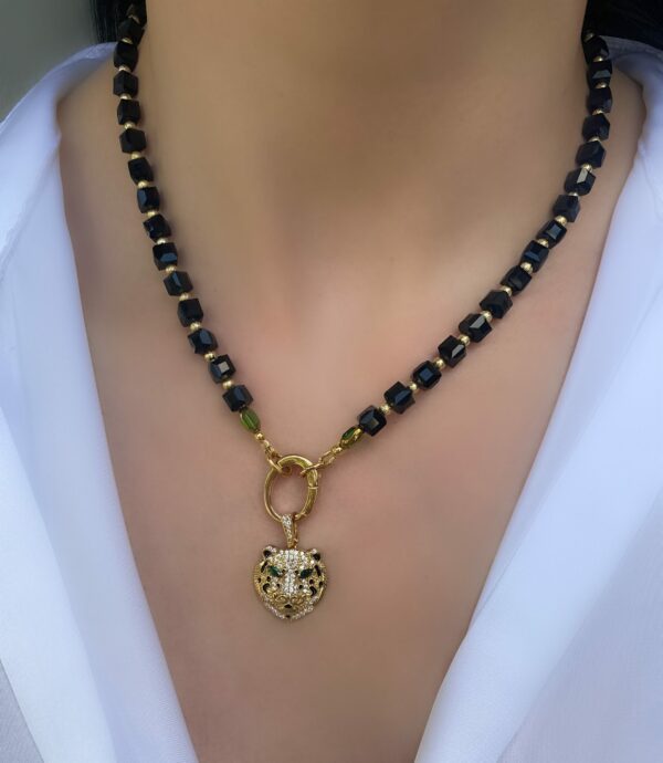 «TIGRESS» Semi-Fine Jewellery Glass Trendy Necklace