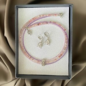 «TENDRESSE» Semi-Fine Luxury Necklace & Swarovski Crystals Earrings Jewellery Set - Image 2