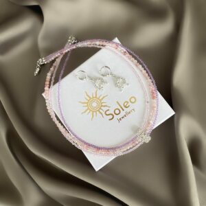 «TENDRESSE» Semi-Fine Luxury Necklace & Swarovski Crystals Earrings Jewellery Set - Image 4
