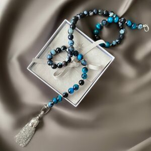 «BLUE COMET» Semi-Fine Natural Stone Necklace-Sautoir - Image 2