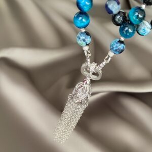 «BLUE COMET» Semi-Fine Natural Stone Necklace-Sautoir - Image 3