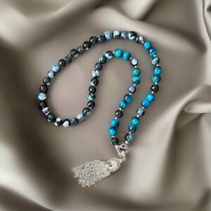 «BLUE COMET» Semi-Fine Natural Stone Necklace-Sautoir - Image 4