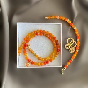 «ARANCIO» Semi-Fine Real Stone Necklace, Bracelet And Earrings Jewellery Set ⠀ - Image 8