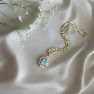 «DIANA» Semi-Fine Chain Necklace With Swarovski Crystal Pendant - Image 5