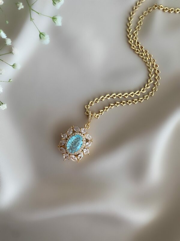«DIANA» Semi-Fine Chain Necklace With Swarovski Crystal Pendant