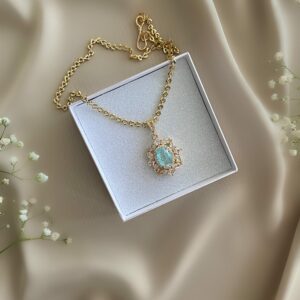 «DIANA» Semi-Fine Chain Necklace With Swarovski Crystal Pendant - Image 7
