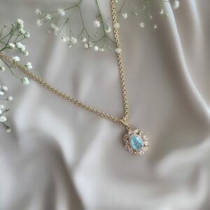 «DIANA» Semi-Fine Chain Necklace With Swarovski Crystal Pendant - Image 8