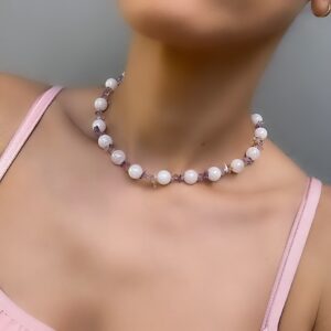 «DE FLEURS» Semi-Fine Natural Stone Necklace - Image 4
