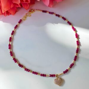 Natural Agate Necklace For Women Stynning "LOVE" 1 - Image 3