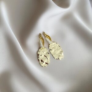 «ACACIA» Semi-Fine Beautiful Zirconia Inlay Trendy Earrings - Image 2