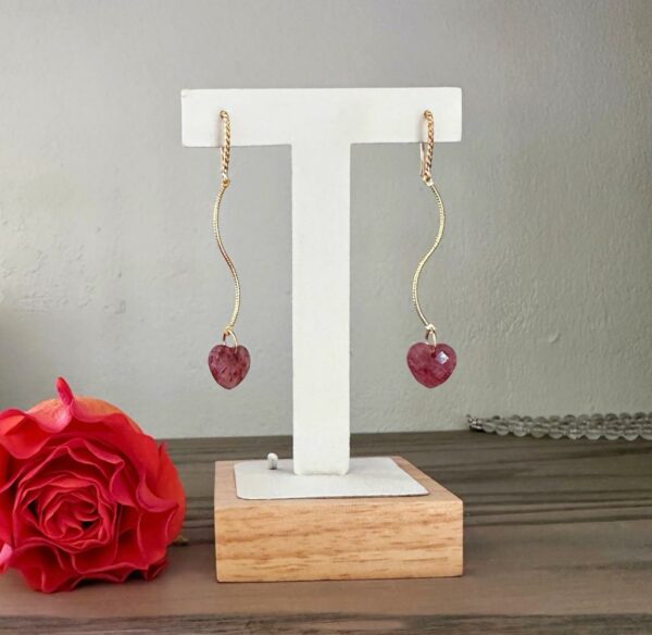 Strawberry Agate Earrings For Women