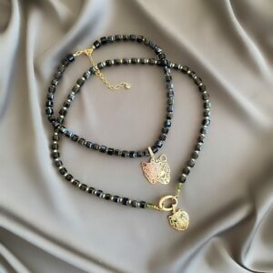«TARA» Semi-Fine Jewellery Glass Necklace With Trendy Pendant - Image 5