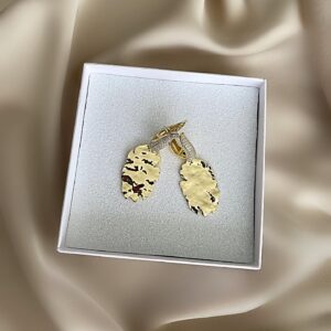 «ACACIA» Semi-Fine Beautiful Zirconia Inlay Trendy Earrings - Image 4