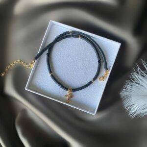 «COME FLY WITH ME» Trendy Resin Necklace-Choker With Small Airplane Charm - Image 4