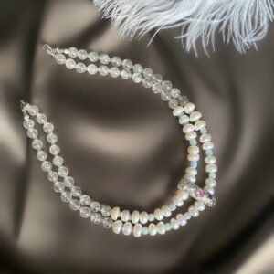 «BREAKFAST AT TIFFANY'S» Semi-Fine Natural Stone & Pearl Luxury Necklace ⠀ - Image 5