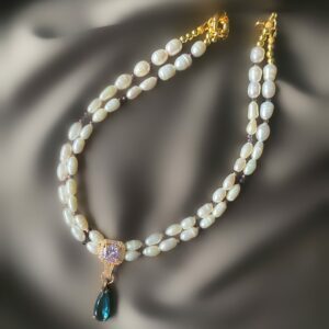 «ALEXANDRA» Semi-Fine Luxury Pearl Necklace With Beautiful Pendant & Earrings Jewellery Set - Image 4
