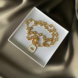 «EZOTERRIA» Long Chain Necklace With Trendy Enamel Pendant - Image 5