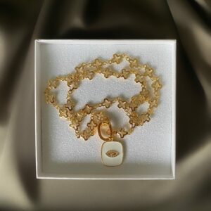 «EZOTERRIA» Long Chain Necklace With Trendy Enamel Pendant - Image 6