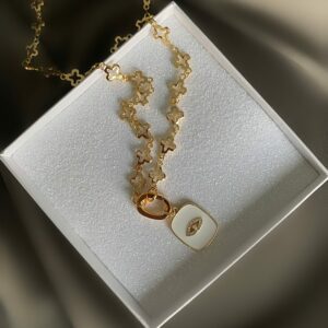 «EZOTERRIA» Long Chain Necklace With Trendy Enamel Pendant - Image 7