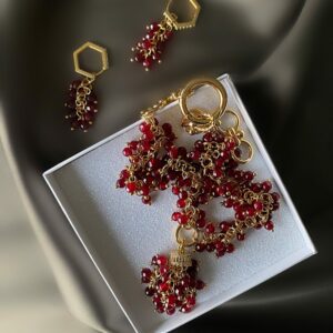 «ISABELLA» Luxury Natural Stone Necklace-Sautoir Earrings Jewellery Set ⠀ - Image 5