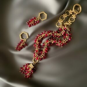 «ISABELLA» Luxury Natural Stone Necklace-Sautoir Earrings Jewellery Set ⠀ - Image 6