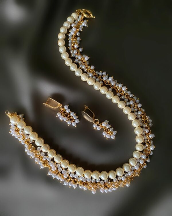 «COCO» Semi-Fine Beautiful Beaded Necklace & Earrings Jewellery Set