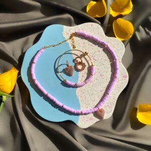 «RESO» Trendy Resin Necklace, Bracelet & Earrings Jewellery Set - Image 6