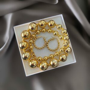 «POLKA» Trendy Stainless-Steel Earrings & Necklace Jewellery Set - Image 2