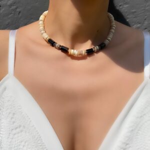 «MOCHA» Semi-Fine Natural Stone Choker Necklace & Earrings Jewellery Set⠀ - Image 2