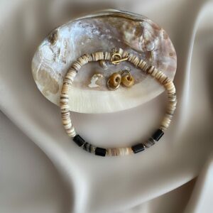 «MOCHA» Semi-Fine Natural Stone Choker Necklace & Earrings Jewellery Set⠀ - Image 4