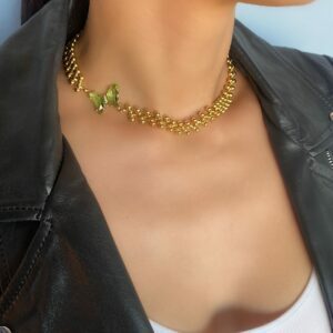 «BEATRICE» Trendy Luxury Chain Choker Necklace And Earrings Jewellery Set⠀ - Image 2