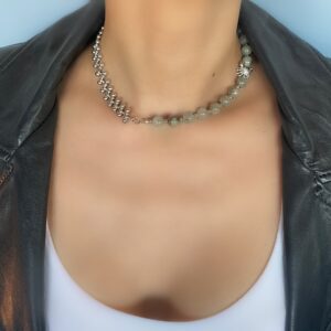«CALYPSO» Trendy Luxury Chain And Natural Stone Necklace & Earrings Jewellery Set⠀ - Image 3