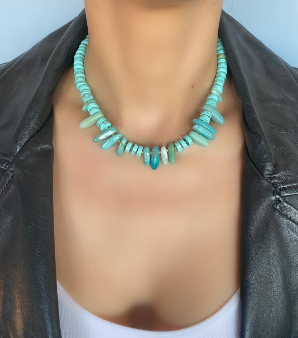 «CLIFF» Luxury Natural Stone Necklace And Earrings Jewellery Set⠀