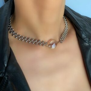 «KENDAL» Trendy Luxury Chain Choker Necklace And Earrings Jewellery Set - Image 5
