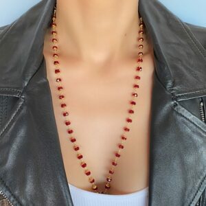 «POMEGRANATE WINE» Luxury Crystal Necklace And Earrings Jewellery Set⠀ - Image 11