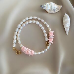 «MARINE» - Semi-Fine Luxury Pearl And Shell Stone Choker Necklace ⠀ - Image 2