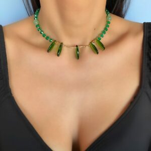«ANGELINA» Semi-Fine Necklace & Earrings Jewellery Set - Image 8