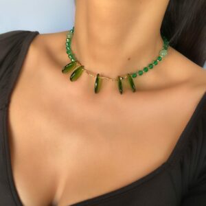 «ANGELINA» Semi-Fine Necklace & Earrings Jewellery Set - Image 9