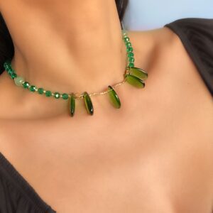 «ANGELINA» Semi-Fine Necklace & Earrings Jewellery Set - Image 7