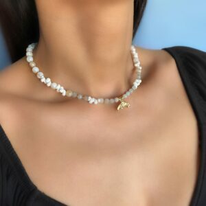 «AMARA» Semi-Fine Natural Stone Luxury Trendy Necklace - Image 6
