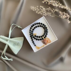 «TARA» Semi-Fine Jewellery Glass Necklace With Trendy Pendant - Image 3